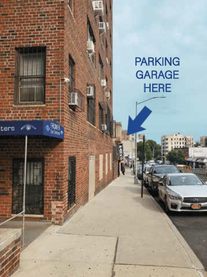 Parking garage on the same block