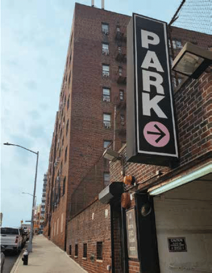 Parking garage on the same block